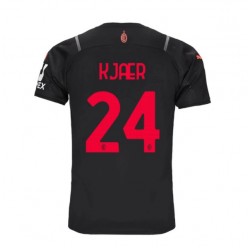 Camisola AC Milan Simon Kjær 24 Equipamento Terceiro 2021-2022 Manga Curta
